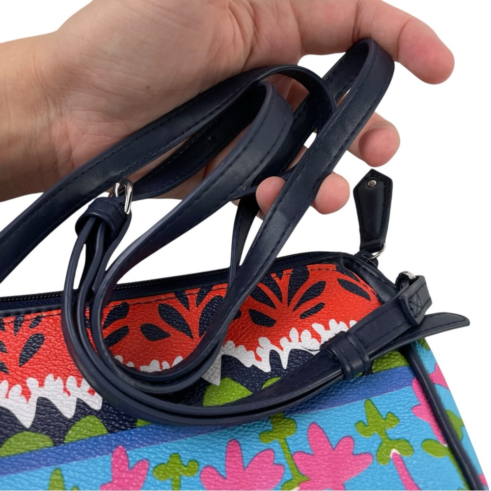 Vera Bradley Rio Stripe Small Crossbody Bag Purse - Bright Vibrant Colors - Picture 8 of 9